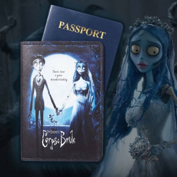 Corpse Bride Passport Holder Emily Victor Scraps NWT - Picture 1 of 3